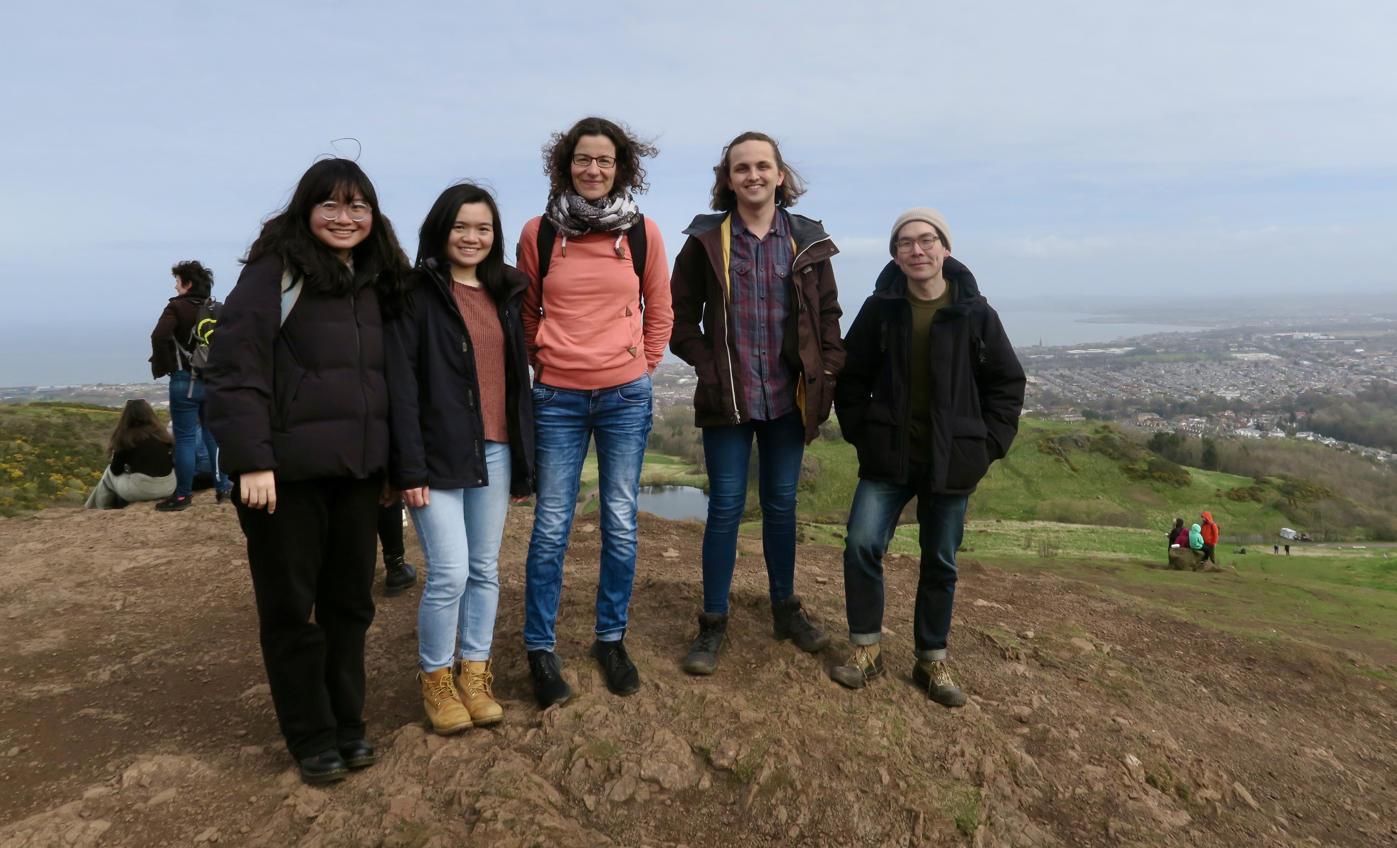 some lab members on Arthur's Seat